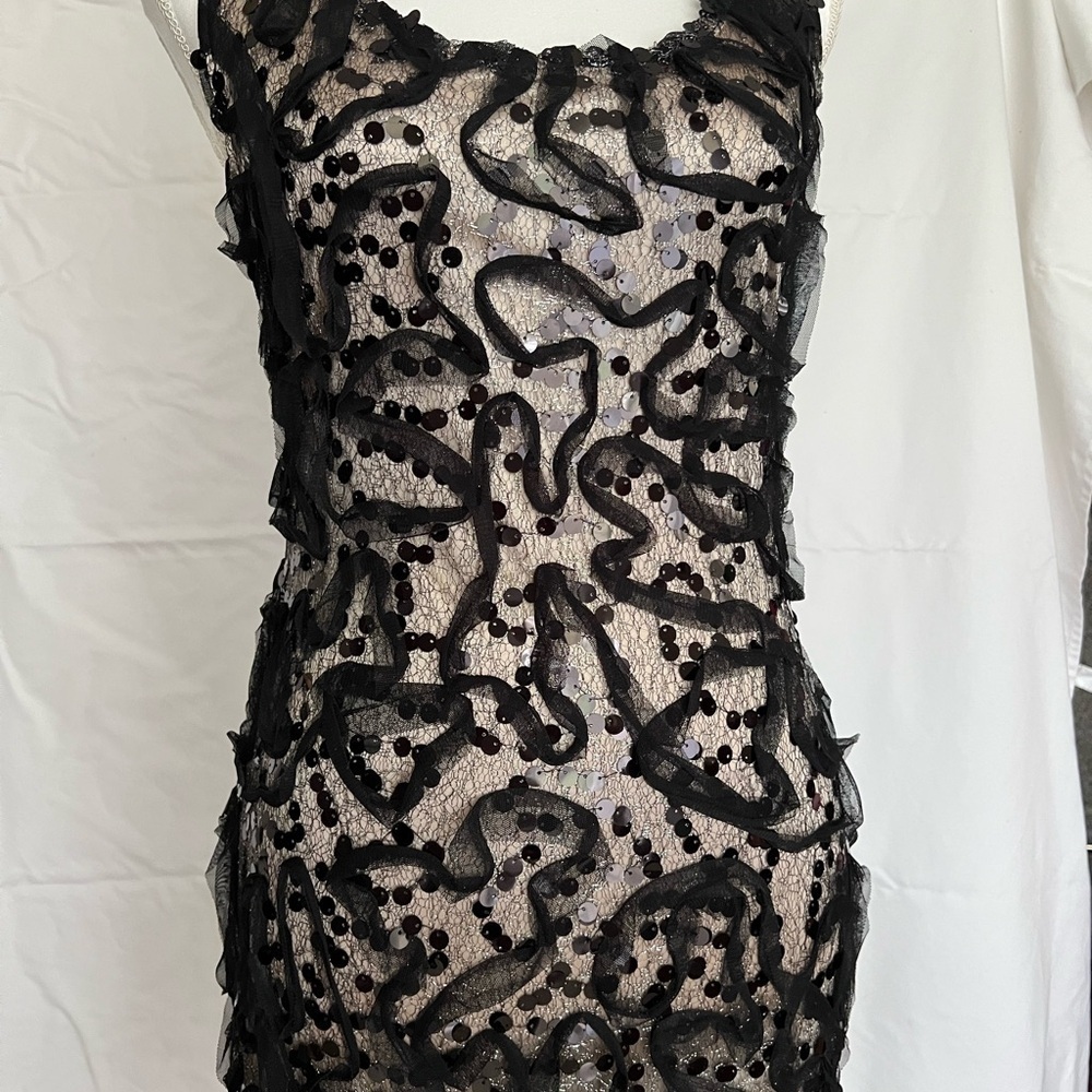 Ya Los Angeles Black Cream Mini Dress - Picture 3 of 12